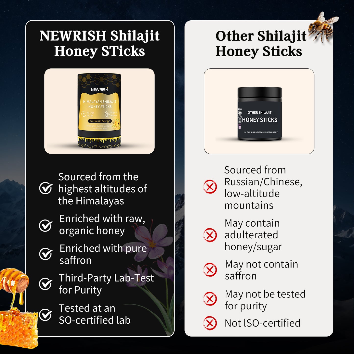 Shilajit Honey Sticks